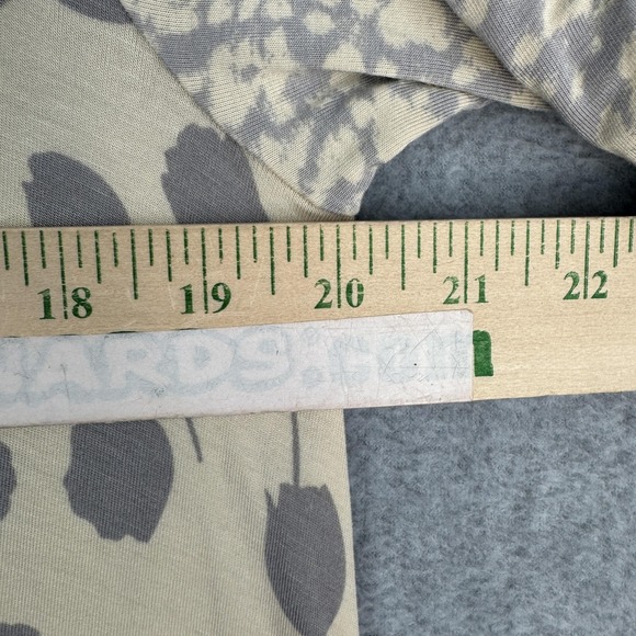 LOGO Lori Goldstein Top Womens L Blue Brown Patchwork Tunic Pockets Boho Flowy - Picture 8 of 9